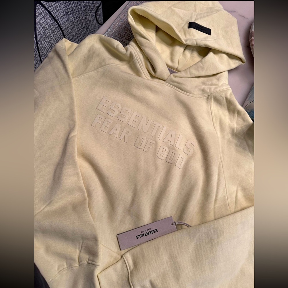 Essentials Fear of God Yellow Hoodie